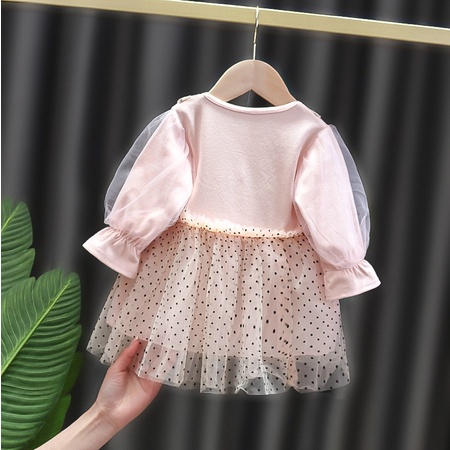 DR-72 Dress Anak Bayi Perempuan Polka Ribbon-4