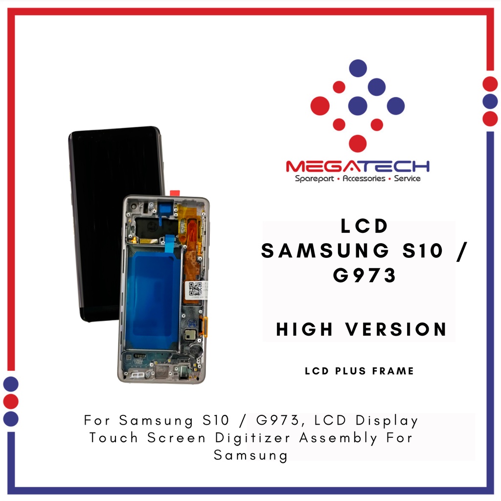 LCD Samsung S10 / G973 Include Frame Fullset Touchscreen - ORI