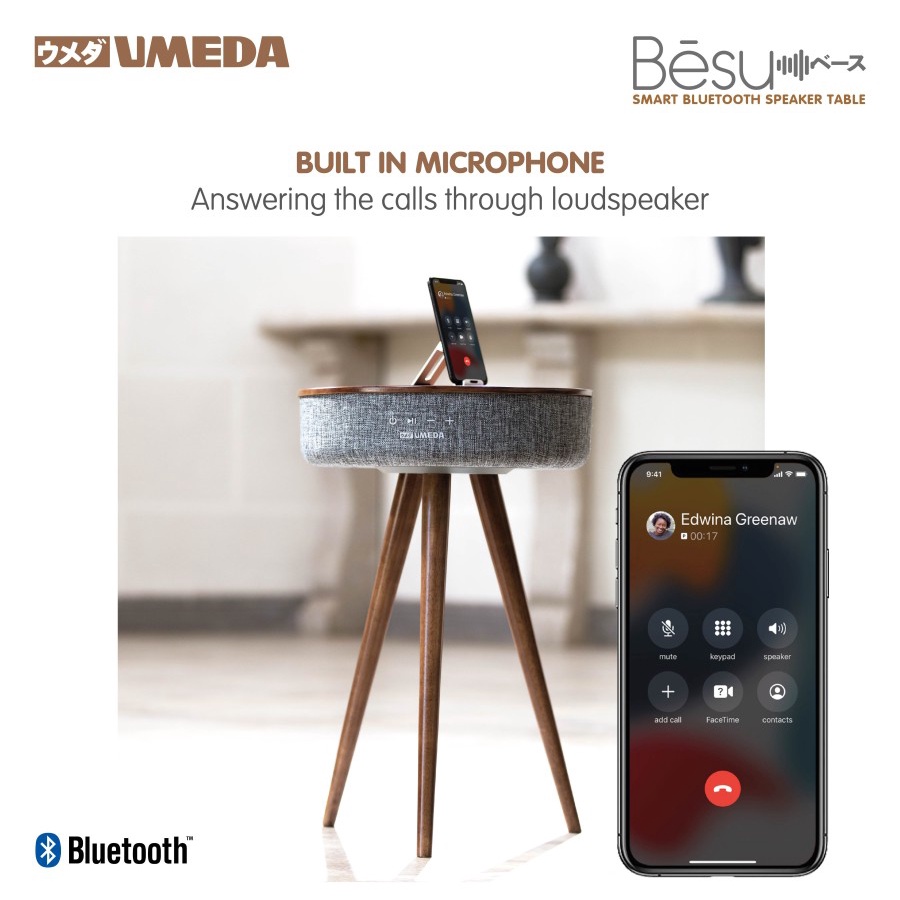 Umeda Besu Table Bluetooth Speaker Meja Speaker Minimalis SNI Garansi Resmi Umeda