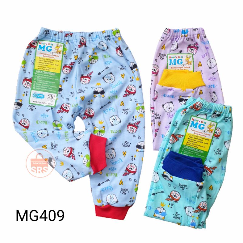 (3 Pcs) Celana Panjang Bayi MG UNISEX SNI S, M, L, XL Celana Pampers Mom's Gift Baby SNI (CPJ MG)