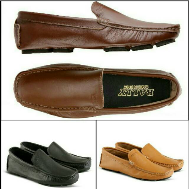 Sepatu slop BALLY premium Kulit asli SLIP ON MURAH sepatu santai trendi masakini BALLY PREMIUM slop