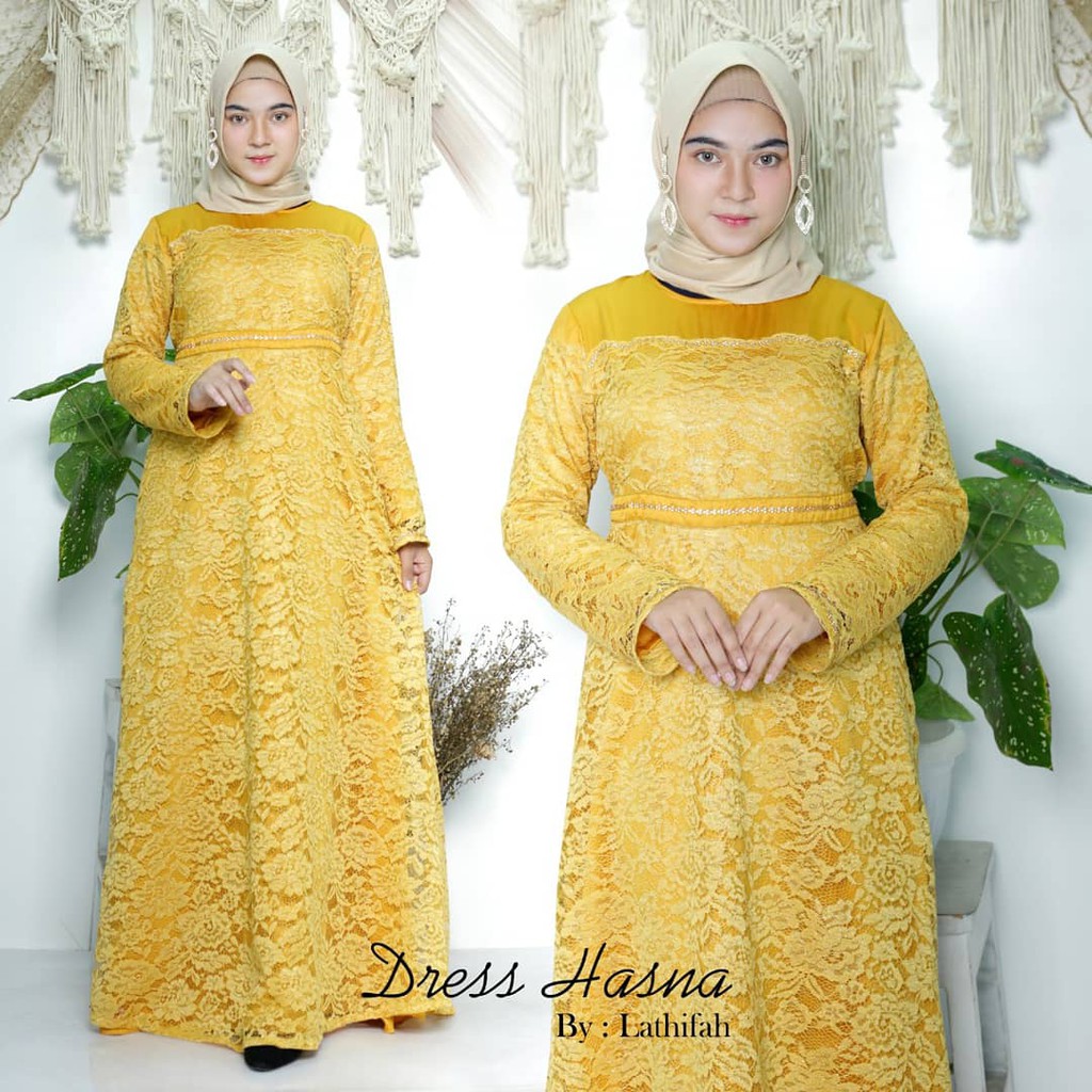 Gamis Brukat Dress  Modern Gamis Pesta Gamis kondangan Dres Brukat Modern Drees Brokat Terbaru