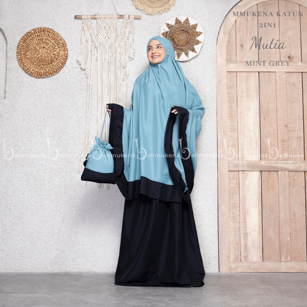 Mukena Dewasa Traveling 2in1 Katun Mutia