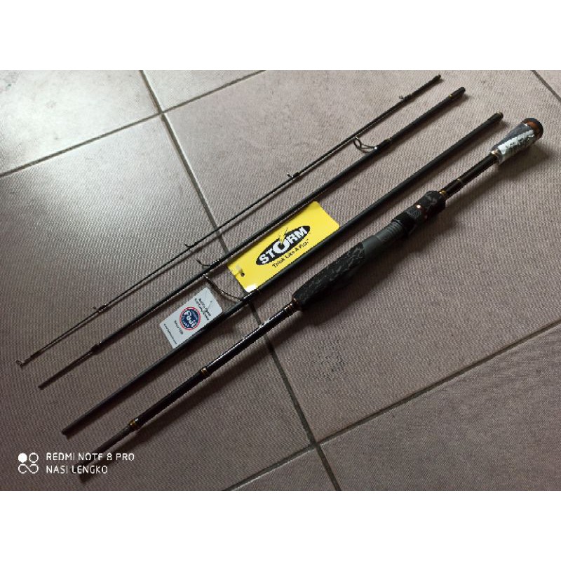 joran travel rod storm adventure xtreme spining UL 2-6Lb barang baru