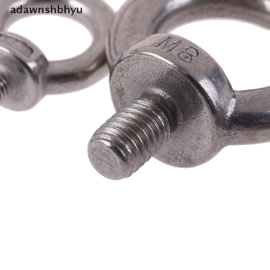 Adawnshbhyu 1Pc 304alat Sekrup Mata Angkat Laut Bahan Stainless Steel Ring Loop Hole Untuk Eyebolt