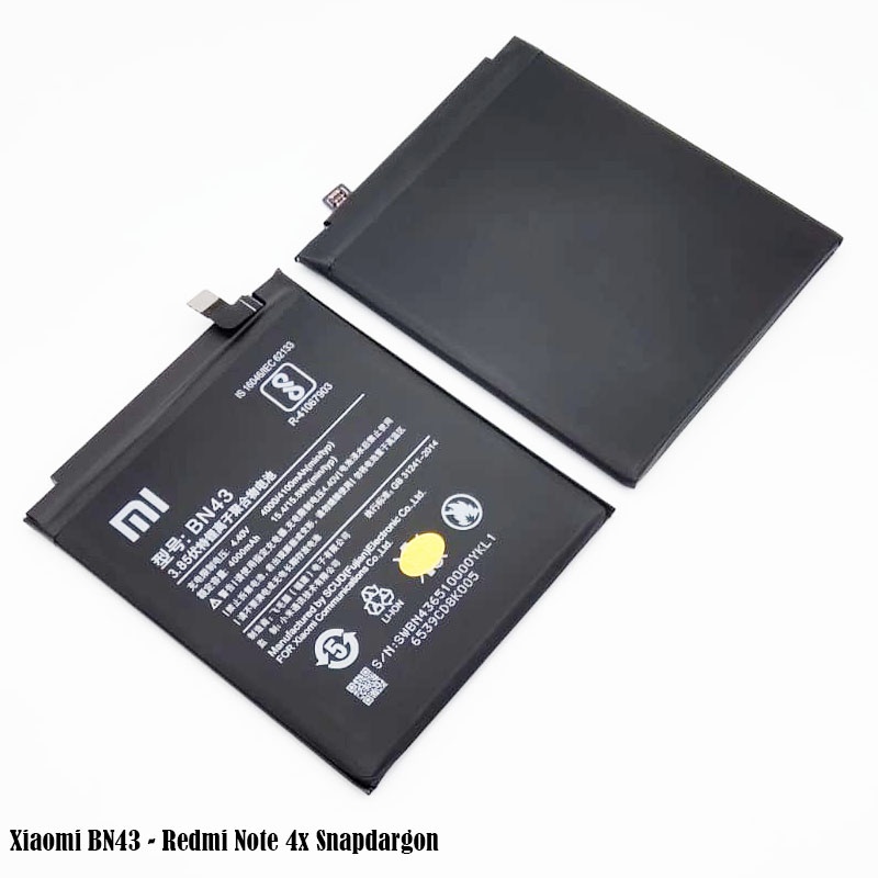 BATTERY - BATRE - BATRAI - BATERAI XIAOMI BN43 REDMI NOTE 4X SNAPDRAGON - FULL CELL - DOUBLE IC - 2IC - KUALITAS 100%