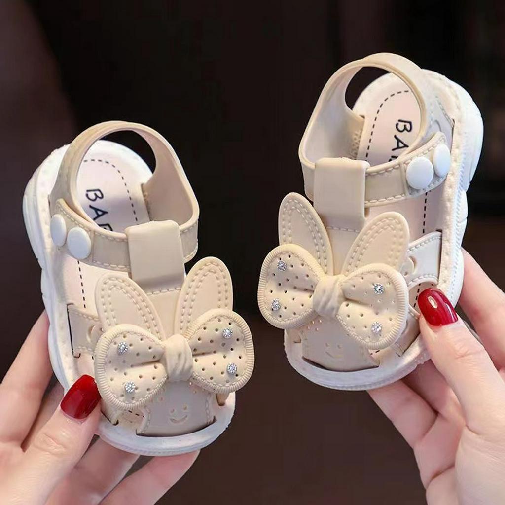 PROMO 12.12 PUNCAK Okaybaby B287 Sandal Flat Pita Anak Perempuan Lucu Lembut Import Kekinian Sendal Casual