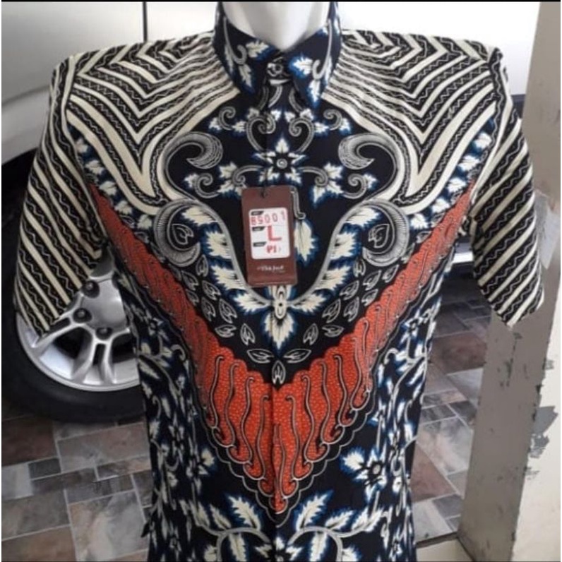 Baju Batik Safari , Semi Jas bahan katun, Full furing