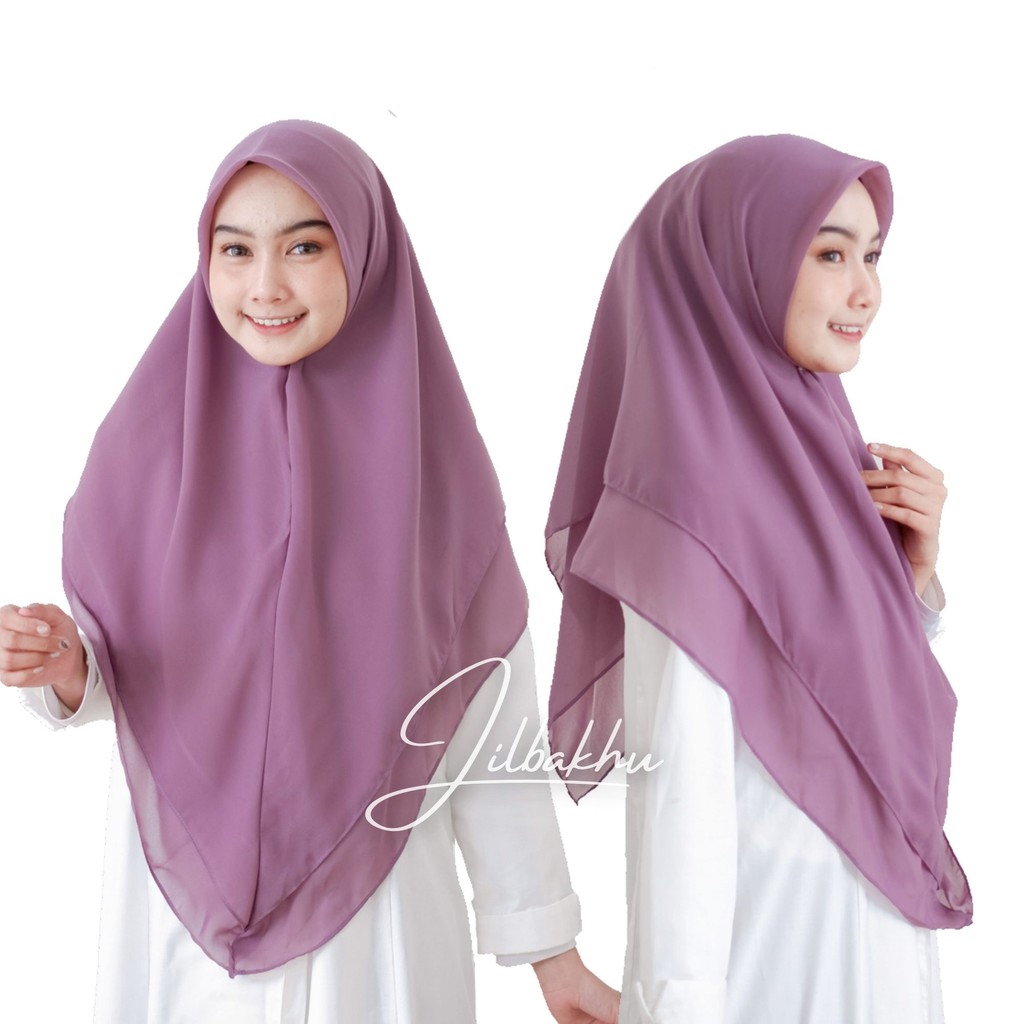 Jilbab Khimar Kayla Dua Lapis