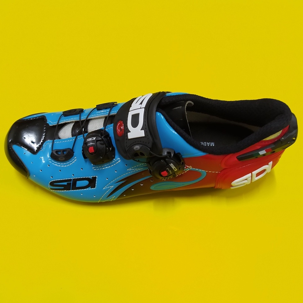 SEPATU SEPEDA ROAD BIKE CLEAT SHOES SIDI WIRE CARB LUCIDO BLU SKY/BLK/RED not giro santic bontrager
