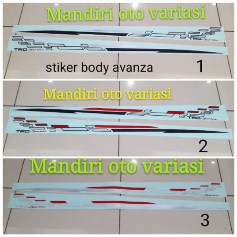 STIKER BODY ALL NEW AVANZA/STIKER MOBIL AVANZA/SKOTLET/STIKER TRD SPORTIVO