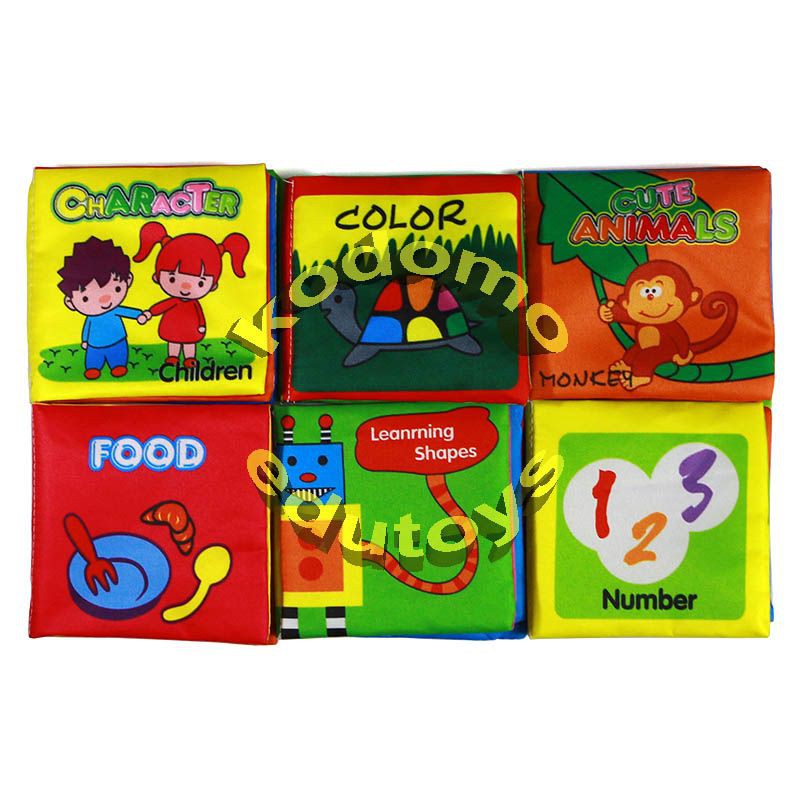 

Cloth Book Buku Kain Buku Bayi : Set A003 6 Cloth Books