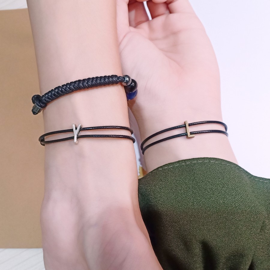Gelang Couple Magnet INISIAL Nama Mg26