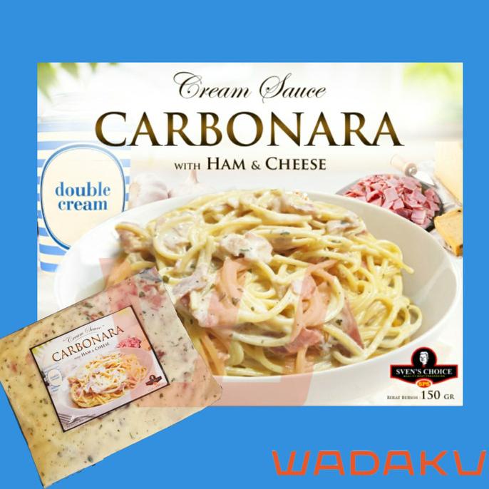 

[[COD]] SAUS CARBONARA SVEN'S CHOICE DOUBLE CREAM, HAM DAN KEJU ASLI 150g BERMUTU Kode 765