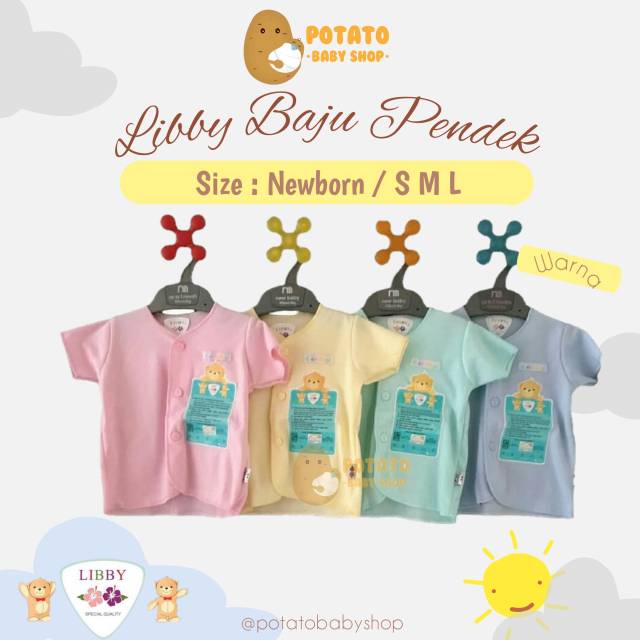 Libby Baby - Baju Pendek Kancing Warna