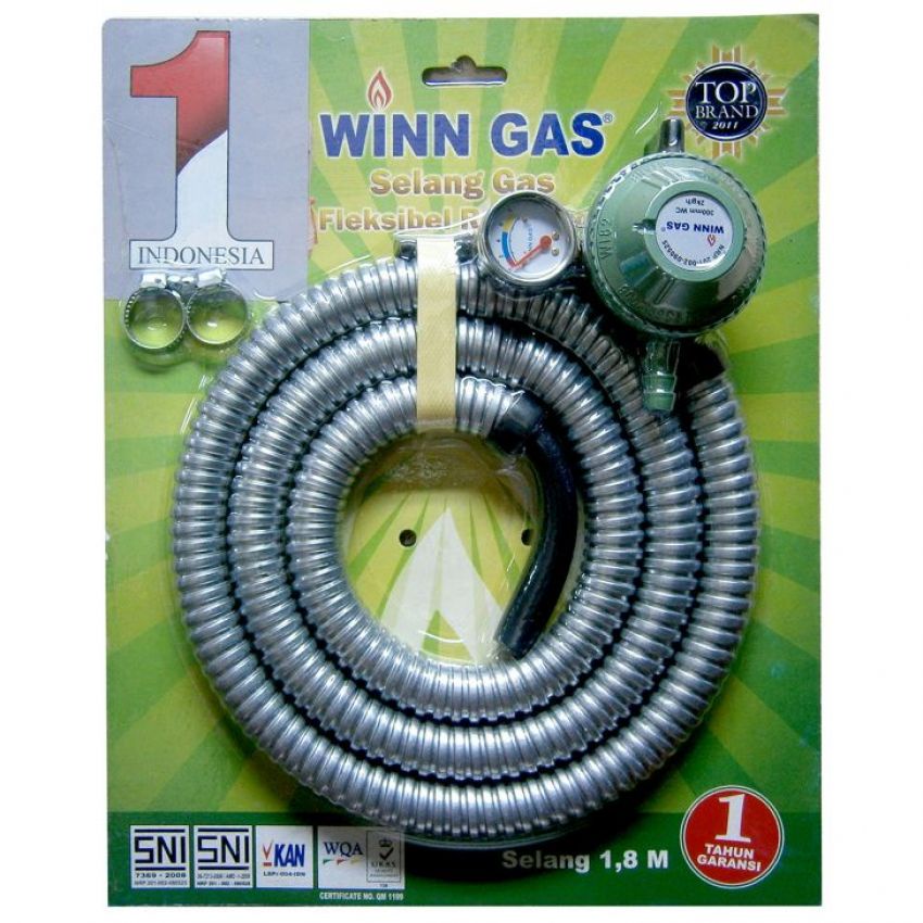 Selang Paket Winn Gas 1,8Meter SNI Selang Anti Tikus