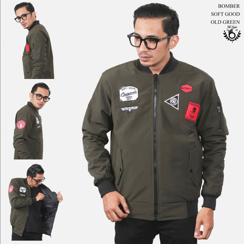 Jaket Bomber Pria / Jaket Bomber Soft God Taslan Original The Bojiel