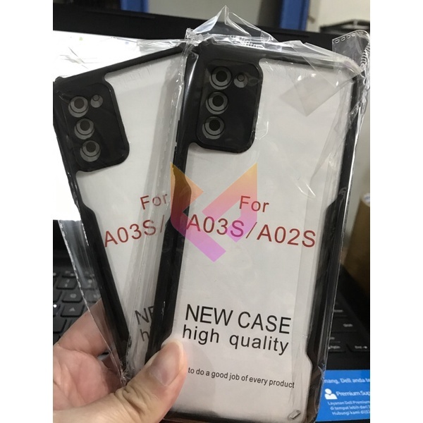 Case Samsung A03S Spigen Fusion TPU Premium Casing Soft Case Bening Bahan Akrilik Premium