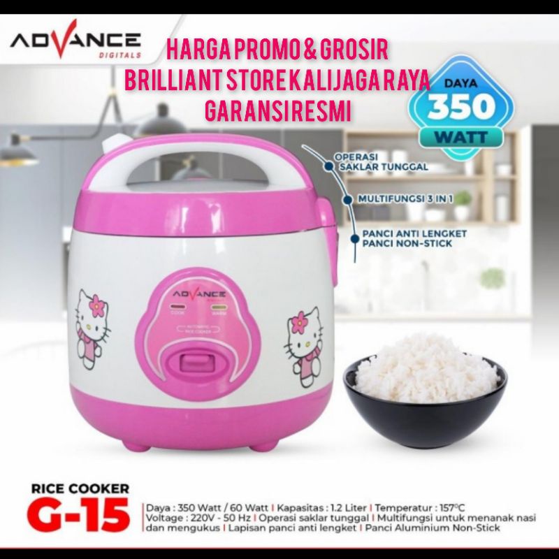 RICE COOKER ADVANCE KARAKTER 1.2L GARANSI/MAPS BRILLIANT STORE KALIJAGA RAYA