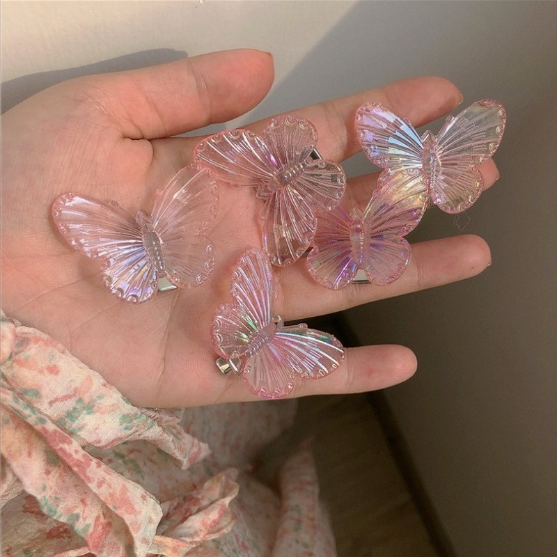 5 Set Jepit Rambut Desain Mermaid Butterfly Untuk Aksesoris Anak Perempuan