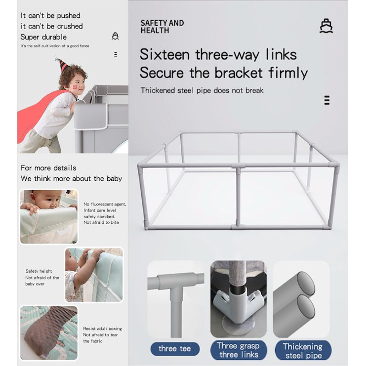 KURU Baby Playpen Playmat Tempat Bermain Anak | Pagar Main Anak