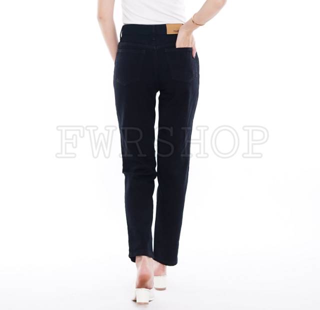 FWR - 27-34 Celana boyfriend jeans hitam