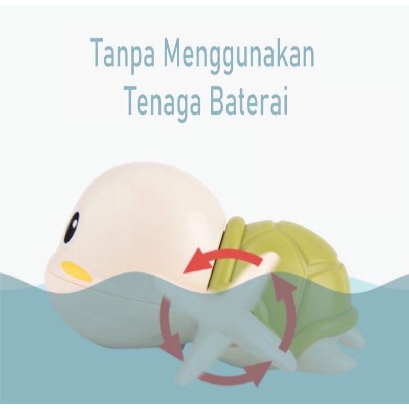 Mainan Mandi Anak Bayi Kura Kura Berenang / Toy Turtle