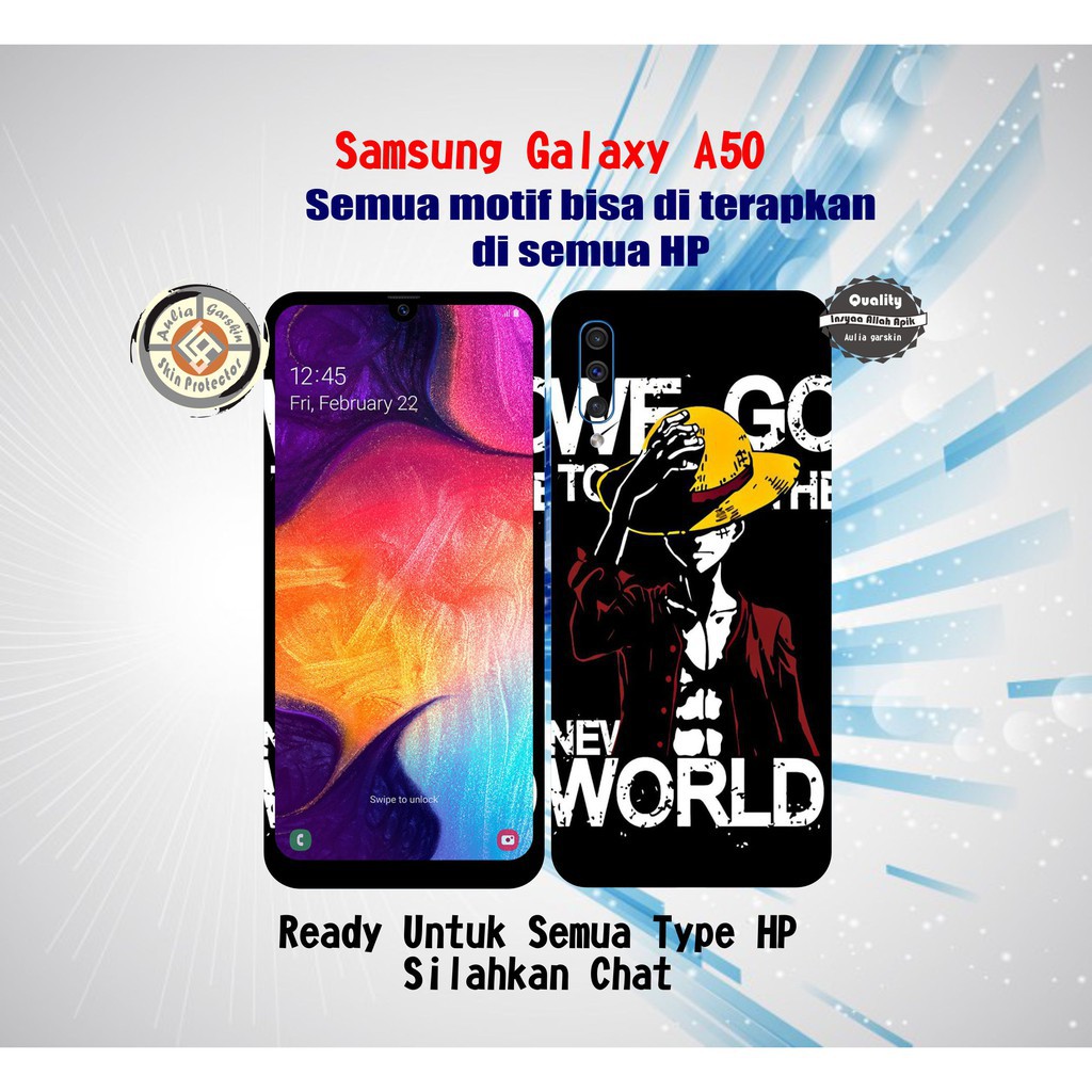 garskin hp samsung a50 full body motif  -  free custom motif