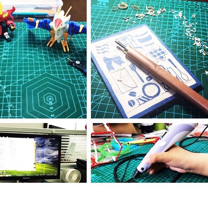 

Terbaru - A3/A4 PVC Cutting Mat Cutting Pad Board Double-sided DIY Tool Cutting Board-Papan