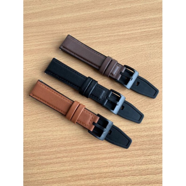 Strap Tali Jam Tangan Kulit combinasi Karet limited stock