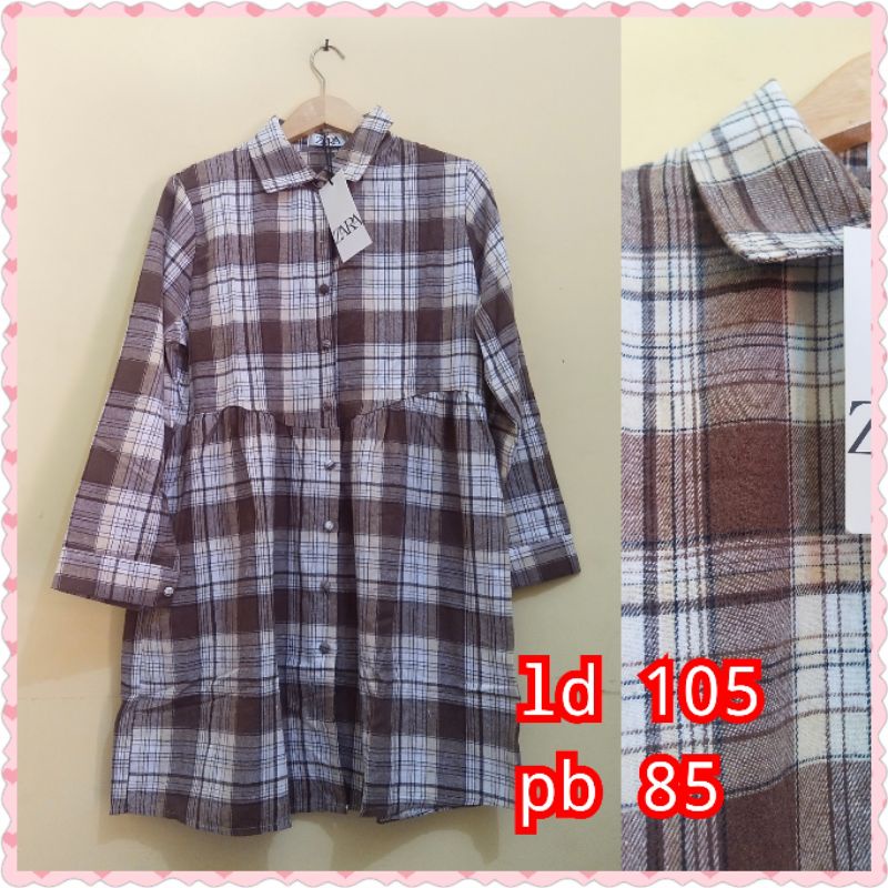 TUNIK KOTAK2 FLANEL IMPORT
