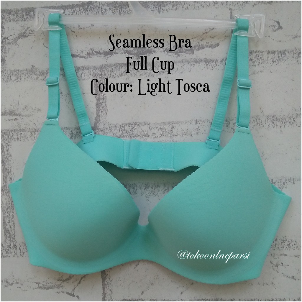 BRA SEAMLES FULL CUP BRA TANPA JAHITAN BY LOVELY KIM WARNA PASTEL TOSCA