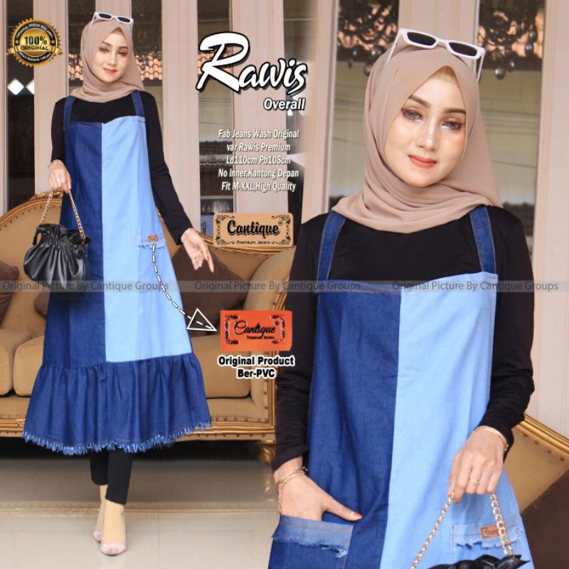 RAWIS OVERALL BY CANTIQUE (OVERALL JEANS) Overall muslimah modern