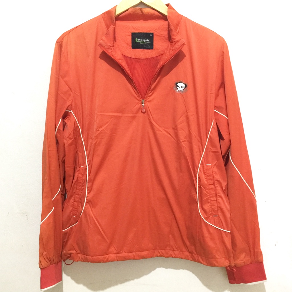 Jaket Olahraga Parasut Wanita Jaket Running - Orange, M
