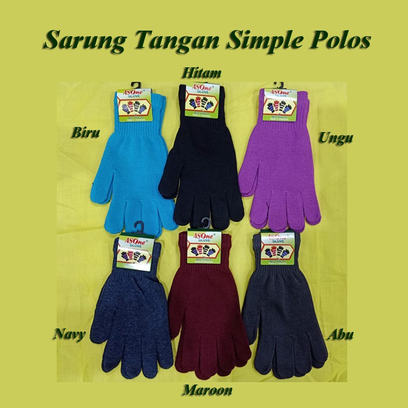 Sarung Tangan Polos Simple Hand Gloves Sarung Tangan Motor Pria Wanita Sarung Tangan Musim Digin