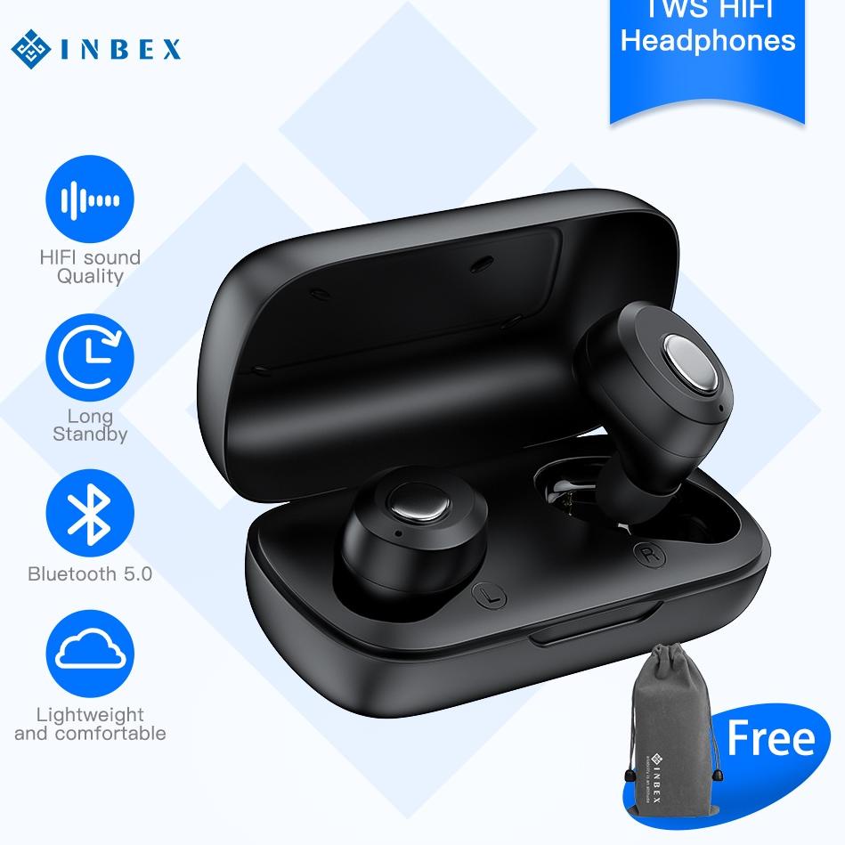 L4R9 INBEX Wireless Earphone TWS IPX5 Waterproof Bluetooth 5.0 Stereo Earphone Mini Earbuds Noise Ca