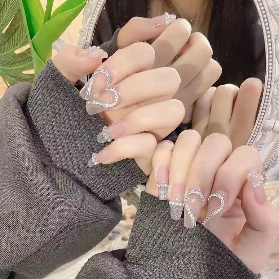 Rantai Mutiara Berlian Imitasi 3D Ukuran 25cm Untuk Nail Art