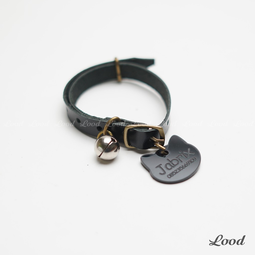 LOOD KALUNG KUCING KULIT NEW BLACK -AKRILIK HITAM