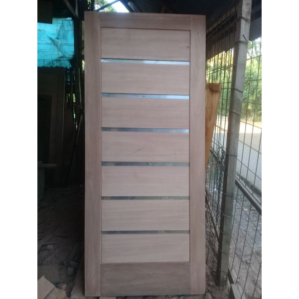 Kusen dan 1 buah daun pintu ukuran standar model minimalis bahan kayu kamper oven /pintu minimalis /daun pintu kayu /daun pintu modern / kusen kayu