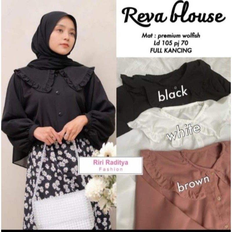 Reva Blouse Kemeja Basic Rempel