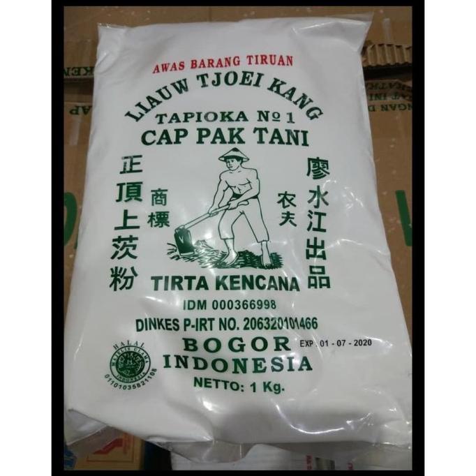 

Tepung Tapioka no 1 Sagu Cap Pak Tani Liauw Tjoei Kang 1 kg