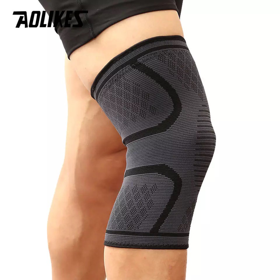 AOLIKES 7718 Premium Leg Knee Sleeve / Elastic Knee Support - Deker Pelindung Lutut Kaki Olahraga