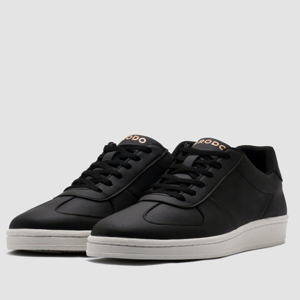 Sepatu Pria Wanita Brodo Trainer Lokal Indonesia [Velcro/Laces]-Black OW