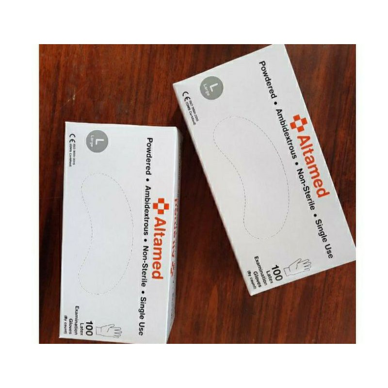 ALTAMED Latex Gloves / Sarung Tangan / Handscoon | Latex & Nitrile | altamed 100pcs latex