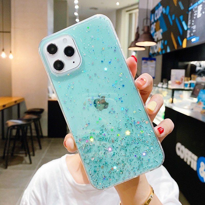 Iphone 7 7 Plus 8 8 Plus XR XS Max 11 11 Pro 11 Pro Max 12 12 Mini 12Pro 12 Pro Max Softcase Glitter