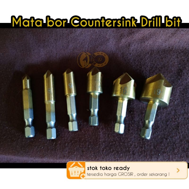 mata bor kayu countersink hss 6pcs