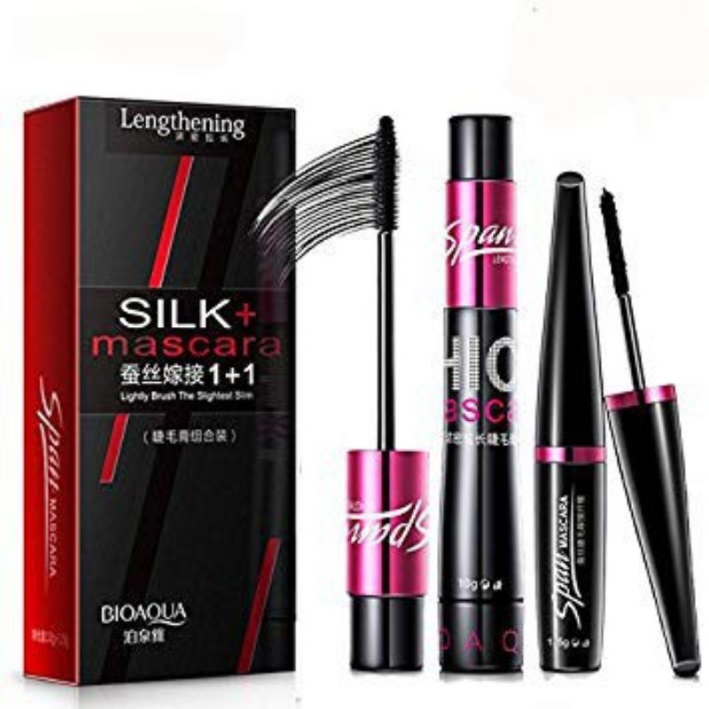 MASKARA BIOAQUA SILK ORIGINAL & MASKARA DOUBLE SILK FIBER WATERPROOF