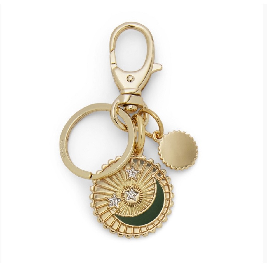FOSSIL - SLG1338-710 MODERN & MAGIC MOON KEYFOB GOLD/ KEYCHAIN/ GANTUNGAN KUNCI/ GANTUNGAN TAS