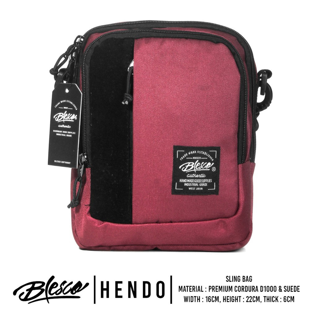 Tas Selempang Mini Wanita Simple Trendi Maroon Blesco Hendo