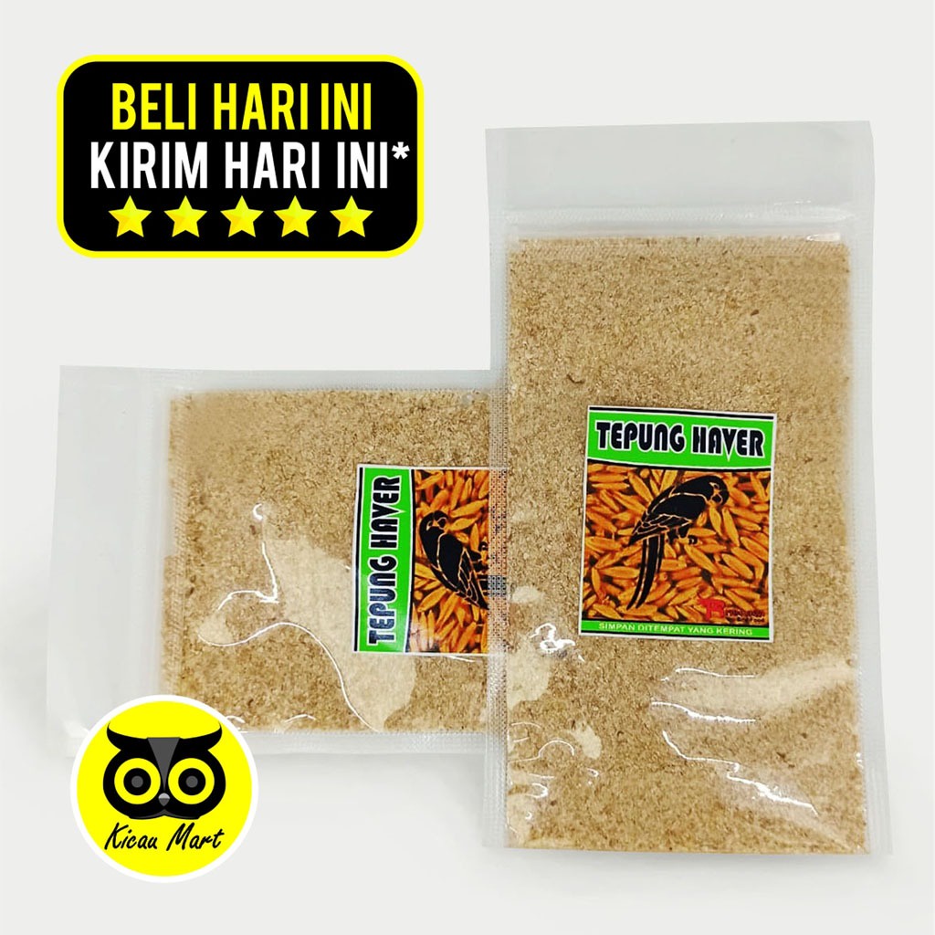 TEPUNG HAVERSEED OATS BIJI HAVER KUPAS NON KULIT R FAM GANDUM PAKAN BURUNG LOVEBIRD PAUD KENARI TPHVR